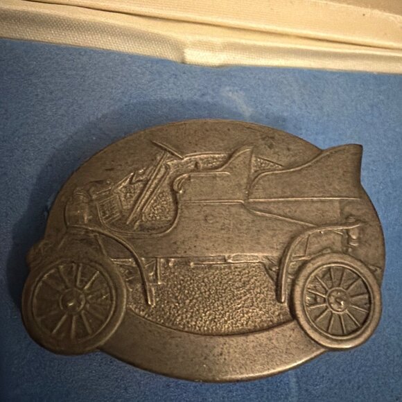 Ford Motor Co 75th Anniversary Buckle Franklin 1978 sterling silver ingot  COA - Picture 2 of 8